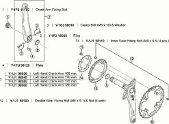 Shimano Kettenblattschrauben XT FCM770 Innen 4 Stueck M8x8,5mm