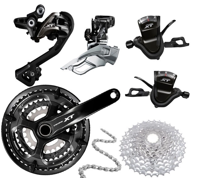 Shimano XT Gruppe T8000 10 X 3 Fach Ohne Bremsen Schwarz 3 Shimano XT Gruppe T8000 10 X 3 Fach Ohne Bremsen Schwarz