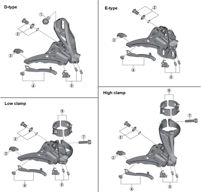 Shimano Deore XT FD-M8020 Umwerfer Ersatzteil | Klemmschraube M6x16 Nr 1 3 Shimano Deore XT FD-M8020 Umwerfer Ersatzteil | Klemmschraube M6x16 Nr 1
