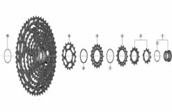 Shimano XTR 12 Fach CS M9100 Kassetten Ersatzteil - Unterlegscheibe Nr 9
