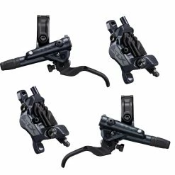 Disc Set Shimano SLX Scheibenbremse M7120 I-Spec EV Schwarz 4 Kolben Vorder- + Hinterrad