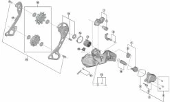 Shimano Deore XT Di2 RD-M8050 Schaltwerk Ersatzteil | Nocken Einheit Nr 8
