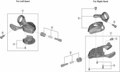 Shimano Deore XT SL-M8100 Schalthebel Ersatzteil | Schalthebel-Einheit Rechts Nr 1