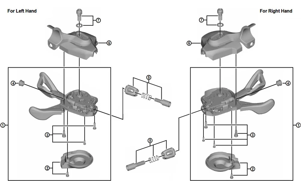 Shimano SLX SL-M7000-I Schalthebel Ersatzteil | Schalthebel-Einheit 2/3-fach Links Nr 1 3 Shimano SLX SL-M7000-I Schalthebel Ersatzteil | Schalthebel-Einheit 2/3-fach Links Nr 1