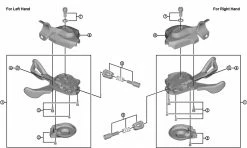 Shimano SLX SL-M7000-I Schalthebel Ersatzteil | Halter 10-fach Rechts Nr 6 -MTB Komponenten Verkäufe 55851 1