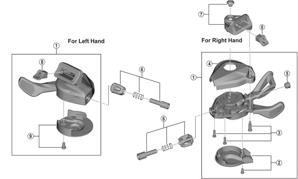 Shimano SLX SL-M7100-I Schalthebel Ersatzteil | Kabel-Einstellschraube Rechts Nr 6 3 Shimano SLX SL-M7100-I Schalthebel Ersatzteil | Kabel-Einstellschraube Rechts Nr 6