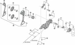 Shimano SLX RD-M7000 Schaltwerk Ersatzteil | Schaltachsen-Einheit Nr 10
