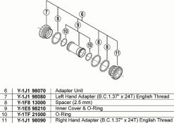 Shimano XT Hollowtech II Innenlager Lagerschale Links